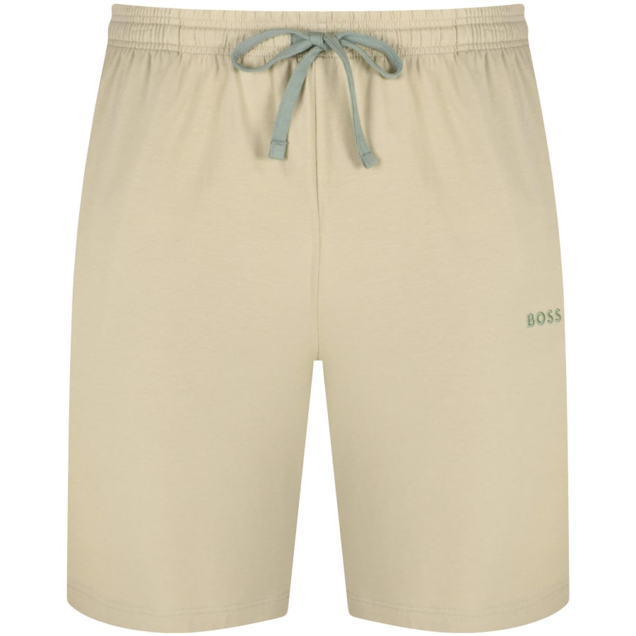 BOSS Mix And Match Jersey Shorts Beige Mainline Menswear Denmark